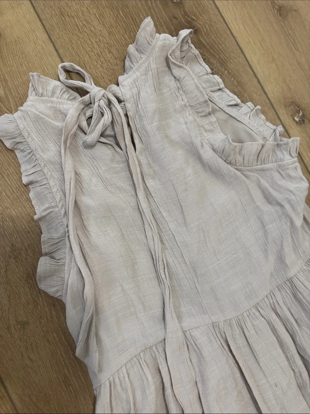 Womans Light Blush Ruffle Tiered Casual Dress